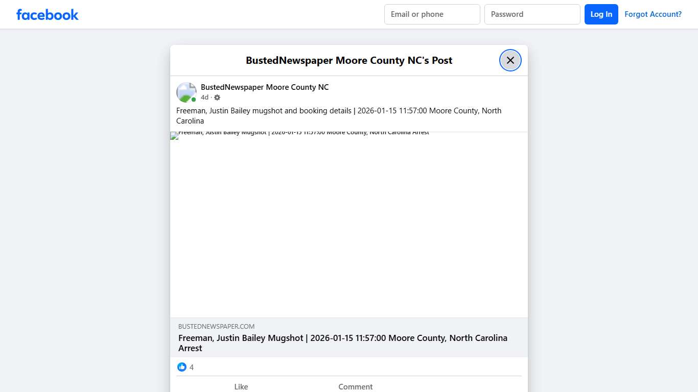 Freeman, Justin Bailey... - BustedNewspaper Moore County NC | Facebook